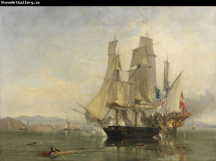 Clarkson Frederick Stanfield Action and Capture of the Spanish Xebeque Frigate El Gamo